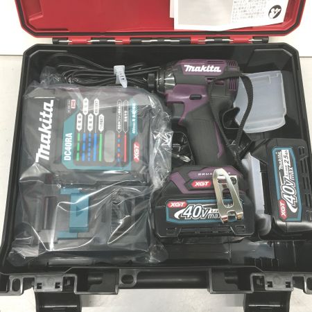  MAKITA マキタ インパクトドライバ 40v 充電器・充電池2個・ケース付  TD002GDXAP パープル