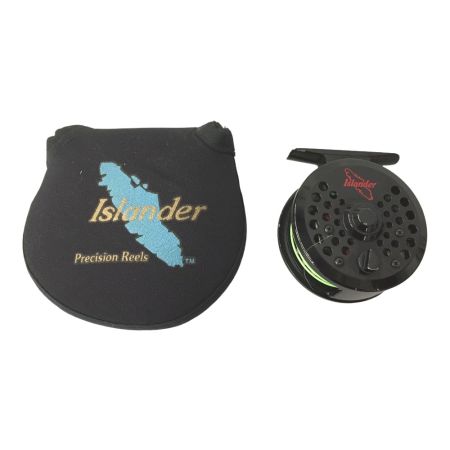  ISLANDER フライリール IR1 ブラック 淡水用 ポーチ,ライン付