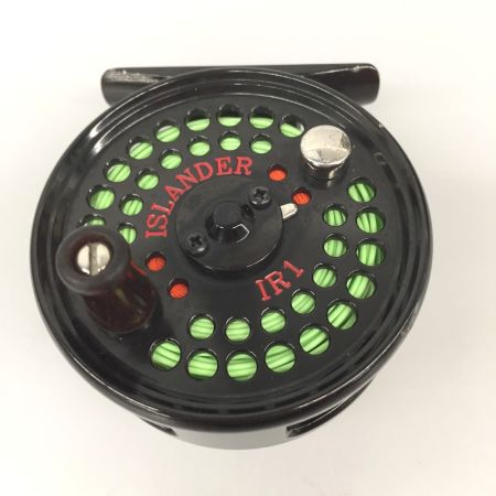  ISLANDER フライリール IR1 ブラック 淡水用 ポーチ,ライン付