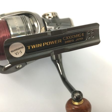  SHIMANO シマノ スピニングリール 24ツインパワー C3000MHG 046819 ハンドルノブカスタム済 箱,ライン付