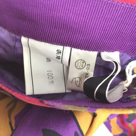  Christian Dior クリスチャンディオール プレタポルテ 薔薇柄 シルクフレアスカート タグ付 Y-TK-03