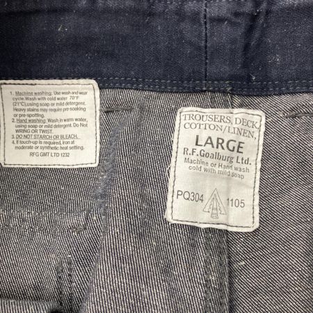  COLIMBO コリンボ ロイヤルネイビー　スモックパンツ　Lサイズ　ウエストベルト紐欠品 ネイビー