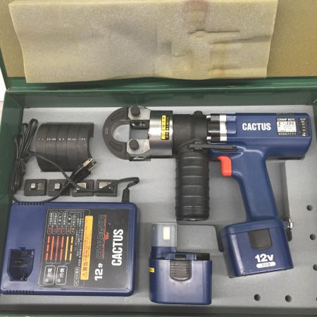  カクタス CACTUS　コードレス電動油圧式圧着工具 クリンプボーイ 12v 充電器 充電池2個 コマ付 EV-200