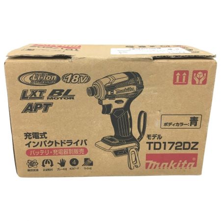  MAKITA マキタ インパクトドライバー 本体のみ コードレス式 18v  TD172D ブルー
