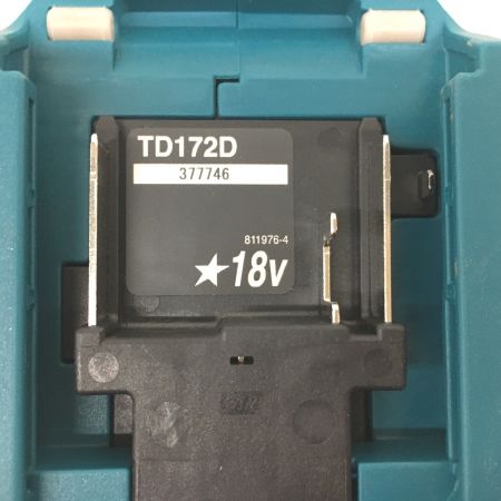  MAKITA マキタ インパクトドライバー 本体のみ コードレス式 18v  TD172D ブルー
