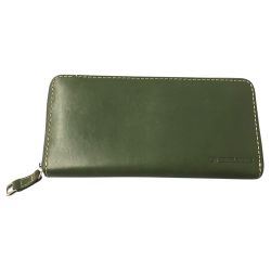△△ Somes Saddle ソメスサドル ラウンドジップ長財布 タンニンレザー PA-01-GR オリーブ Cランク