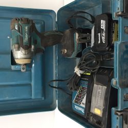 △△ MAKITA マキタ 14.4v　充電式インパクトレンチ　充電器・充電池2個・ケース付 TW280D グリーン Cランク