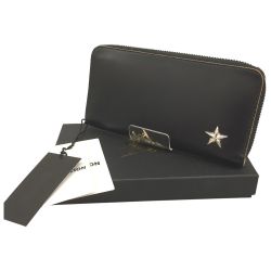 △△ Schott ショット ワンスター ジップウォレット 馬革 ONE STAR ZIP WALLET 3129103 ブラック Aランク