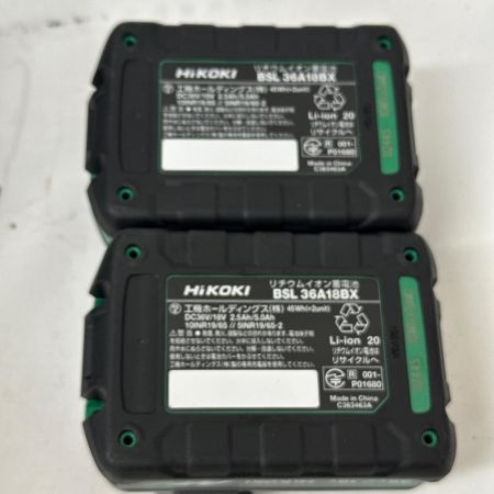  HiKOKI ハイコーキ コードレスインパクトドライバ 36V 充電器・充電池2個・ケース付 wh36dd 2xhbsz ブラック