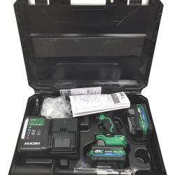 △△ HiKOKI ハイコーキ 13ｍｍコードレス振動ドライバドリル 36v 充電器・充電池2個・ケース付 DV36DC2XPSZ グリーン Sランク