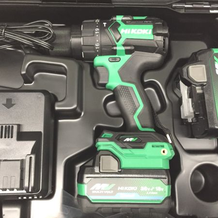  HiKOKI ハイコーキ 13ｍｍコードレス振動ドライバドリル 36v 充電器・充電池2個・ケース付 DV36DC2XPSZ グリーン
