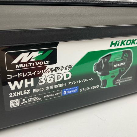  HiKOKI ハイコーキ インパクトドライバ WH36DD 2XHL2Z アグレッシブグリーン 充電器・充電池2個・ケース付