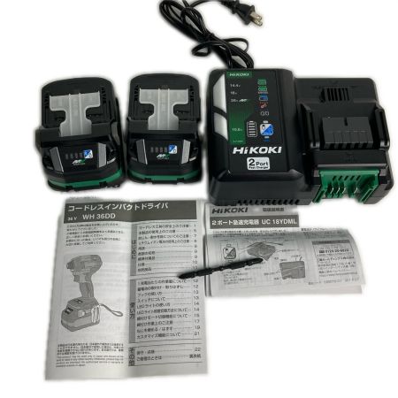  HiKOKI ハイコーキ インパクトドライバ WH36DD 2XHL2Z アグレッシブグリーン 充電器・充電池2個・ケース付