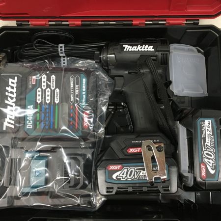  MAKITA マキタ インパクトドライバ 40vmax 充電器・充電池2個・ケース付  TD002G ブラック