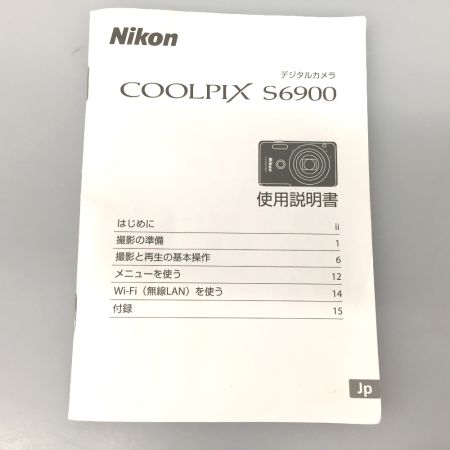  Nikon ニコン コンパクトデジタルカメラ COOLPIX 取説・充電器付 S6900