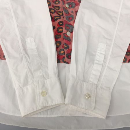  BLACK COMME des GARCONS AD2020　レオパード切り替えコットンシャツ M 1G-B014