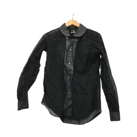  BLACK COMME des GARCONS  ラウンドカラーシアーシャツ　SIZE M 1F-B023 ブラック