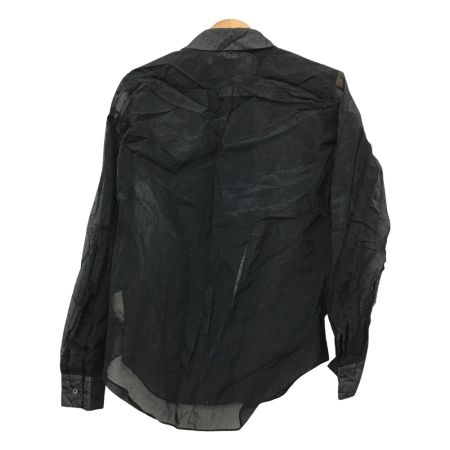  BLACK COMME des GARCONS  ラウンドカラーシアーシャツ　SIZE M 1F-B023 ブラック