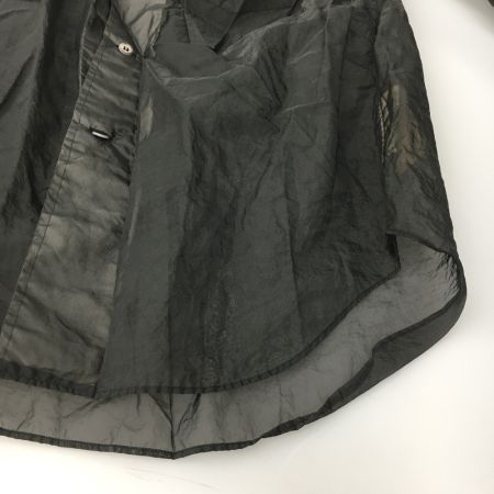  BLACK COMME des GARCONS  ラウンドカラーシアーシャツ　SIZE M 1F-B023 ブラック