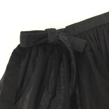  BLACK COMME des GARCONS シースルーチュールリボンラップスカート  XS 1M-S004 ブラック