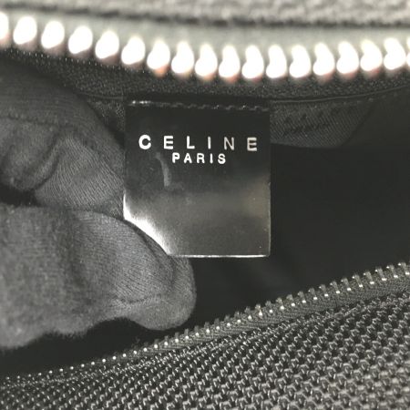  CELINE セリーヌ オールド トートバッグ プレートロゴ パテントレザー MC98/1 ブラック