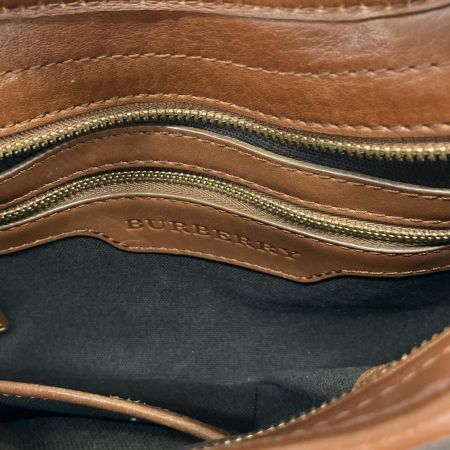  BURBERRY バーバリー ワンショルダーバッグ　ギガチェック レザー×PVC ブラウン