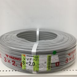 △△  電材 VVFケーブル　グレー 3芯2.0㎜×100m　 2024年10月 製造 Sランク