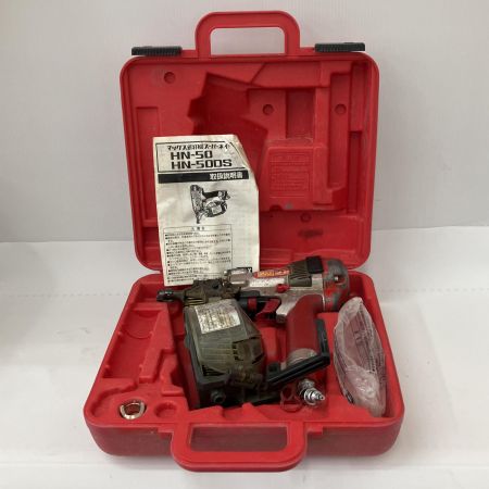  MAX マックス 高圧エア釘打ち機  HN-50 レッド×ブラック