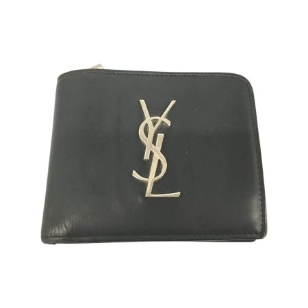  Yves Saint Laurent イブサンローラン カサンドラ Lジップ 二つ折り財布 レザー 630072 ブラック