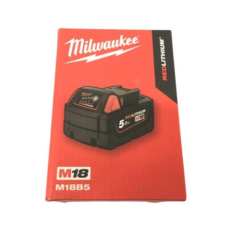  Milwaukee ミルウォーキー バッテリー  5.0AH M18B5 レッド