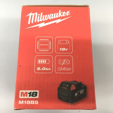  Milwaukee ミルウォーキー バッテリー  5.0AH M18B5 レッド