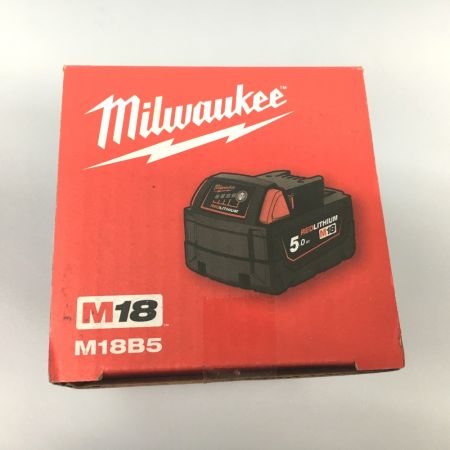  Milwaukee ミルウォーキー バッテリー  5.0AH M18B5 レッド