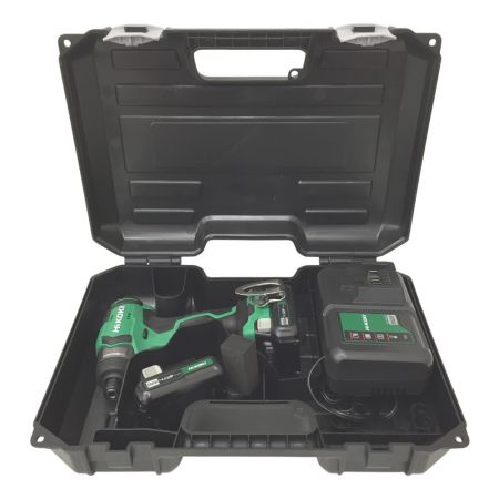  HiKOKI ハイコーキ コードレス式インパクトドライバ WH12DD2LS グリーン 10.8v 充電器・充電池2個・ケース付