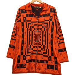 △△ FENDI フェンディ カーディガン ズッカ柄　FF柄 サイズ不明 オレンジ Aランク