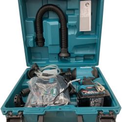 △△ MAKITA マキタ 充電式エアダスタ 40vmax 充電器 バッテリー ケース付 AS001GRD ブルー Sランク