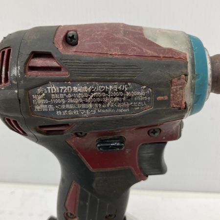  MAKITA マキタ 18V インパクトドライバ　バッテリー1個付き　1860B TD172D ブラウン