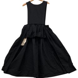 △△ COMME des GARCONS コムデギャルソン 前後アシンメトリーワンピース AD2023 ダメージ加工 1M-A001 ブラック Bランク