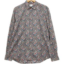 △△ Paul Smith ポールスミス ペイズリー×花柄 シャツ Lサイズ Aランク