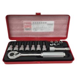 △△ ko-ken 3/8SQ ソケットセット レンチ付 3244 レッド Aランク