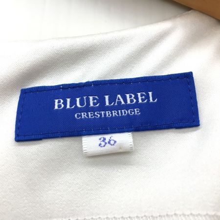  BLUE LABEL CRESTBRIDGE ベルト付 チェックワンピース 36 レッド