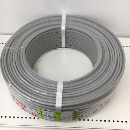  YAZAKI 電材 VVFケーブル　グレー 3芯2.0㎜×100m　 2024年11月 製造