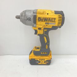△△ DEWALT 18V　充電式インパクトレンチ　充電池1個付　4ah DCF899H イエロー Bランク