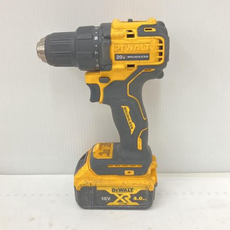  DEWALT 20V　充電式ドライバドリル　充電池1個付　4ah  DCD708 イエロー