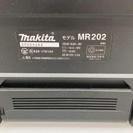  MAKITA マキタ 充電式スピーカー ACアダプタ付 MR202 ブラック