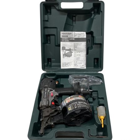  HITACHI 日立 65mm高圧ロール釘打ち ケース付 NV65HMC ブラック