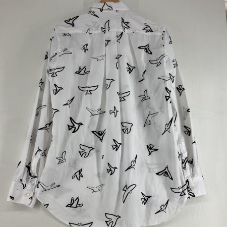  BLACK COMME des GARCONS  AD 2024 鳥柄 シャツ S N-B012 ホワイト