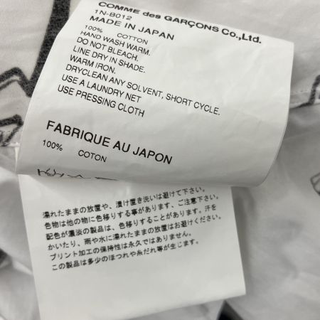  BLACK COMME des GARCONS  AD 2024 鳥柄 シャツ S N-B012 ホワイト