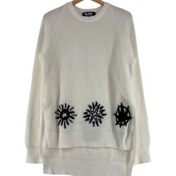 △△ BLACK COMME des GARCONS アクリルニット AD2023 M  1M-N004 ホワイト Bランク