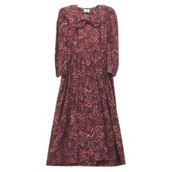 △△ LAURA ASHLEY ローラアシュレイ 花柄ロングワンピース セーラーリボン風襟 ヴィンテージ C-AT 1055 Bランク
