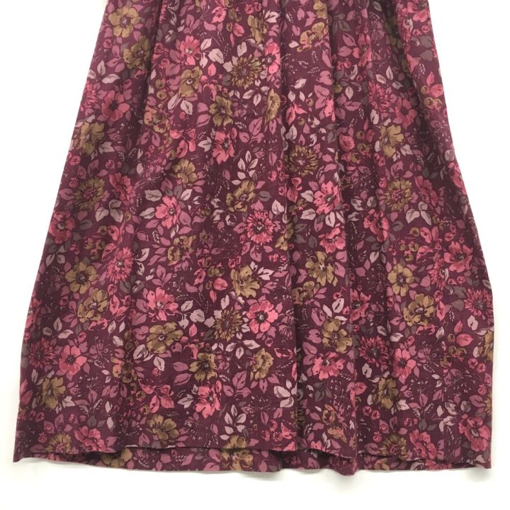 ローラアシュレイ ヴィンテージ 花柄ロングワンピース パフスリーブ 半袖